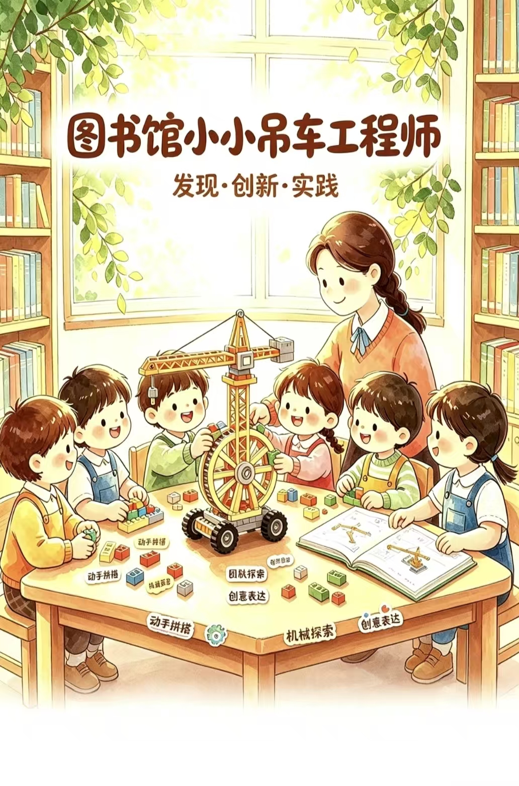 图书馆小小吊车工程师课程视觉